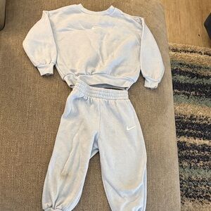 Nike Kids Size 4T Sweat Suits - Light Blue, Tan, Green w/Hoodie